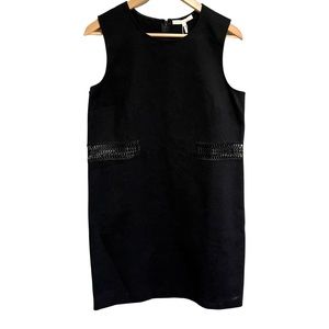 BRAND NEW Maje Restal Stretch Cotton Black Mini Dress Classic Black Shift